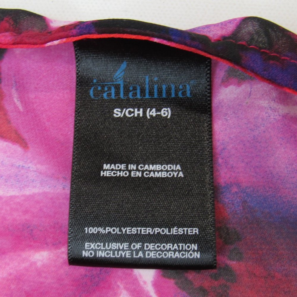 Catalina Womens Floral Print Kimono Fringe Hem Casual Cardigan Cover Ups Size S - Picture 4 of 6